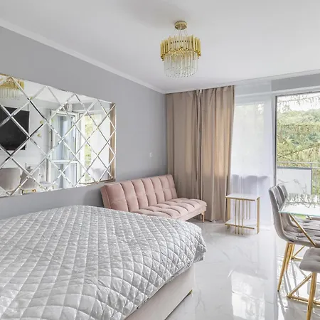 Appartement Gold Glamour Z Dwoma Sypialniami, Duzy Balkon *