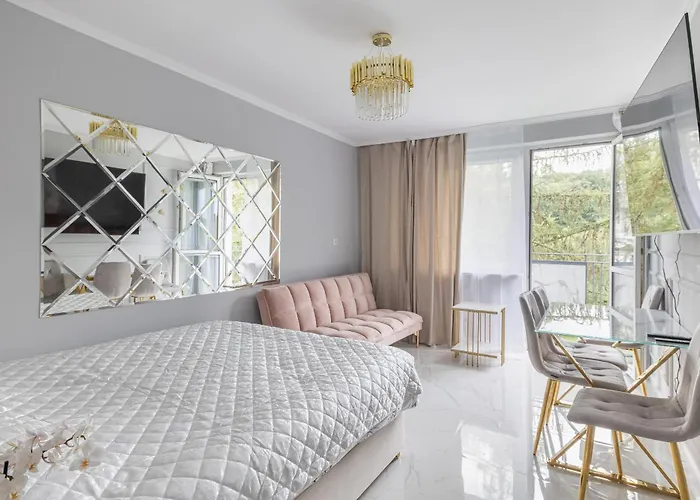 公寓 Gold Glamour Z Dwoma Sypialniami, Duzy Balkon *